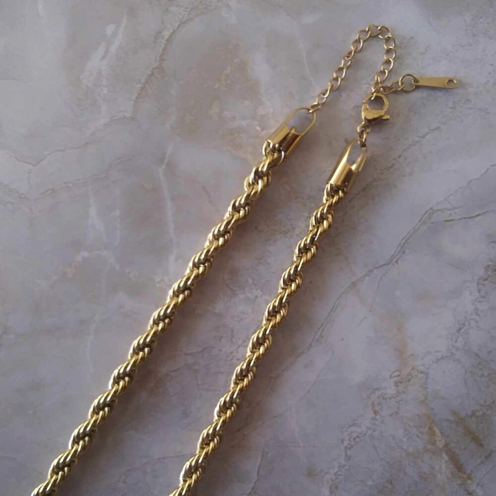 NEW Gold Plated Rope Chain - Picture 4 of 4